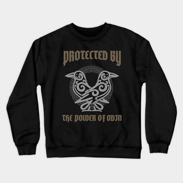 Protected By The Power Of Odin Viking Crewneck Sweatshirt by PlimPlom